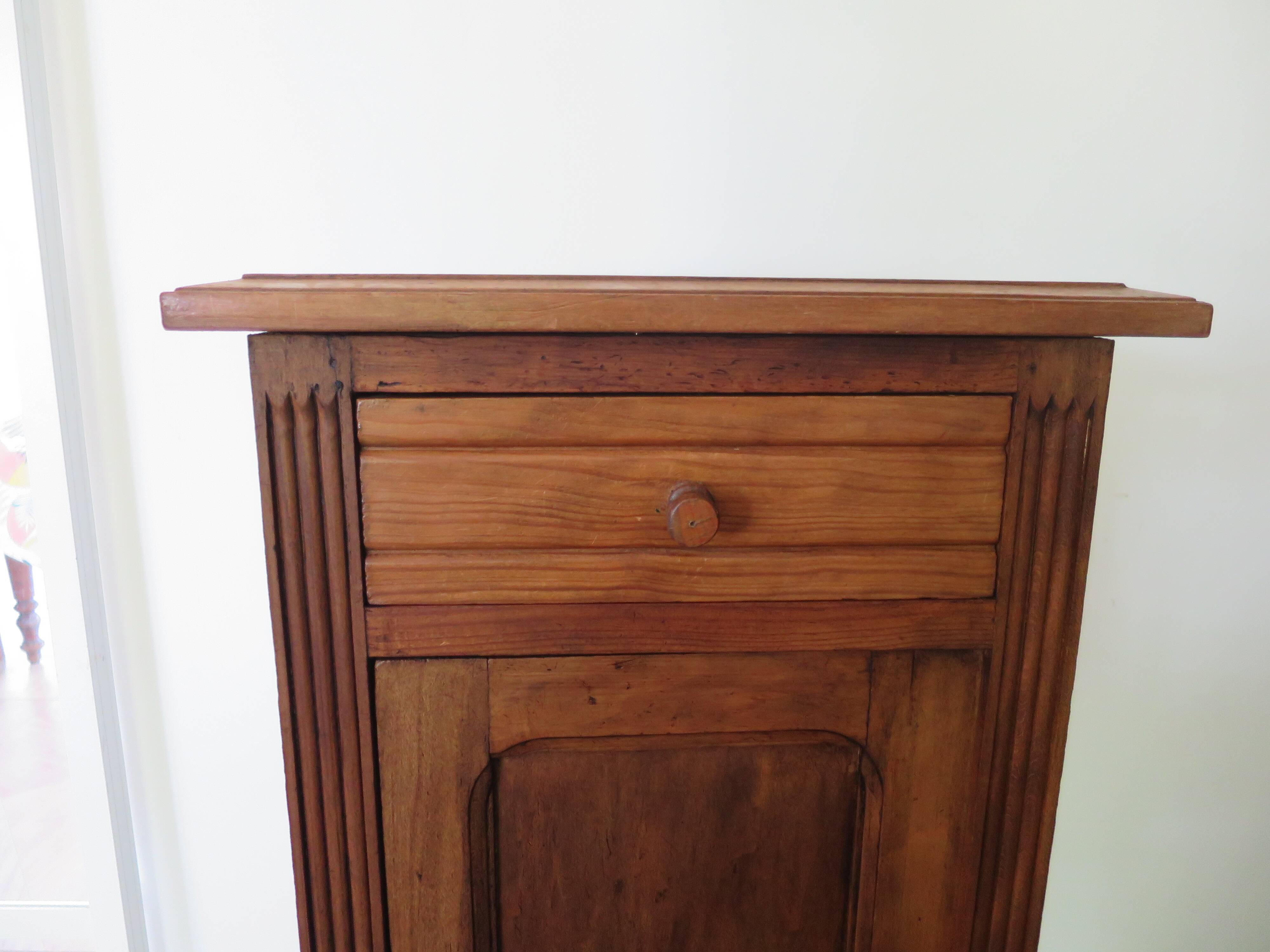vintage - jam cabinet - side table - 1 drawer - 1 door - rustic style