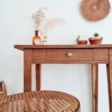 Table de ferme ancienne et son tiroir - petit bureau