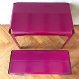 Rhino desk and Tolix crocodile bench