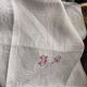 4 large damask tea towels JR monogram cross stitch.