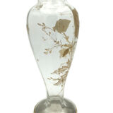 Art Nouveau vase with Painted decoration of Poppies and Butterfly 1900