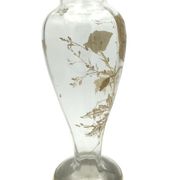 Art Nouveau vase with Painted decoration of Poppies and Butterfly 1900