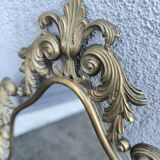 Antique brass mirror