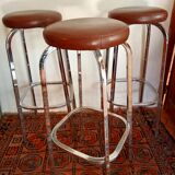 Set of three vintage bar stools