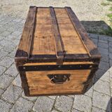 Old trunk coffee table bar