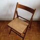 Chaise pliante cannée