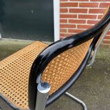 Cesca design chair b32 model in black and chrome