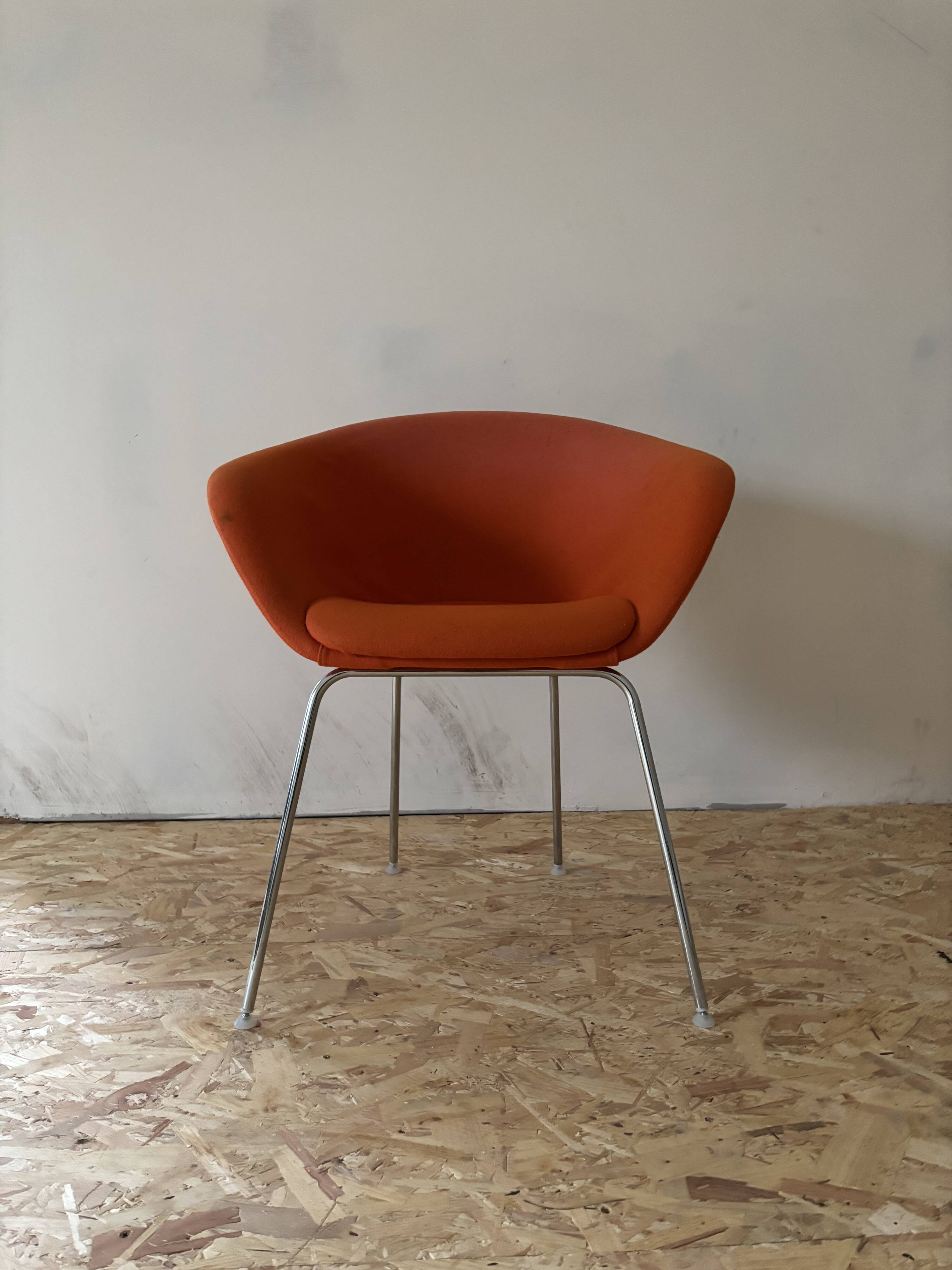 Arper Duna orange armchair