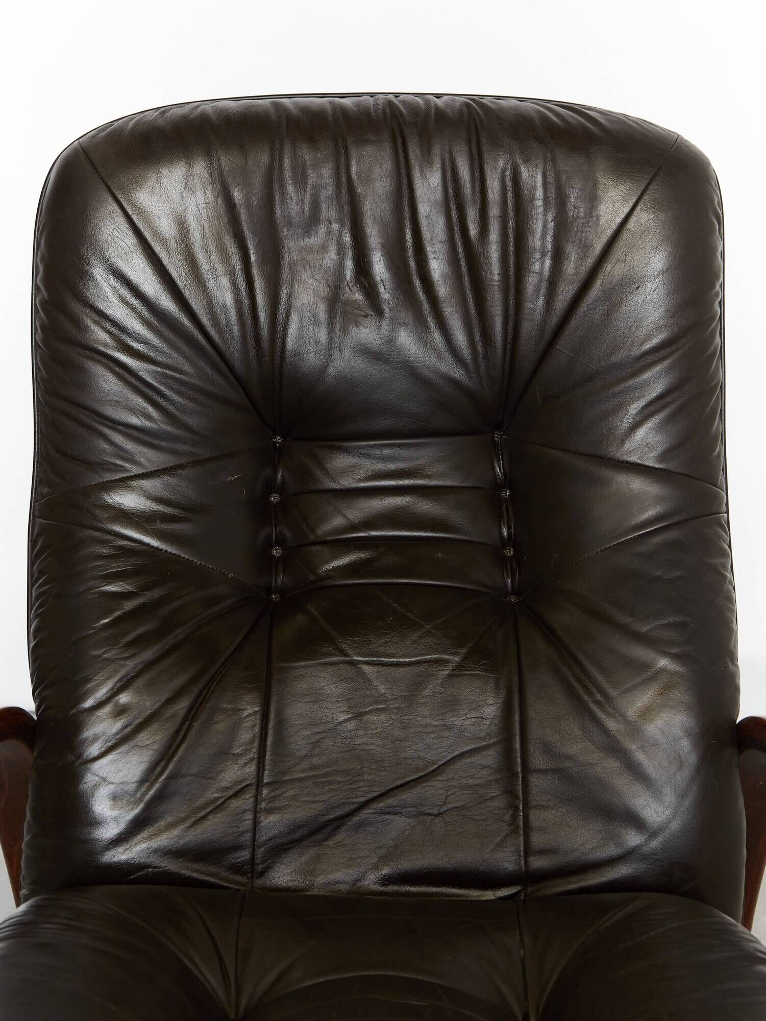 Fauteuil scandinave vintage avec ottoman par Arnt Lande pour Westnofa, anné
