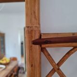 Rattan wall coat rack year 50s