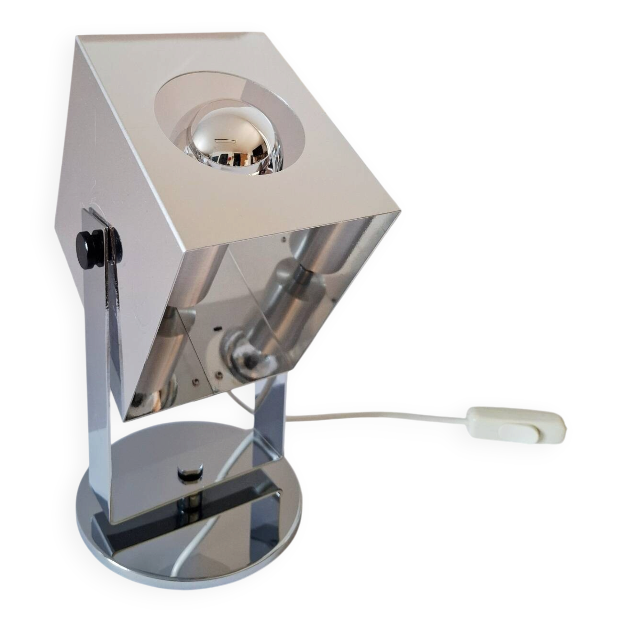 Lampe métal chromé 70's