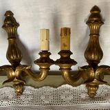 Pair of vintage painted wood wall lights