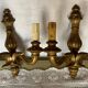 Paire d’appliques  murales bois peint vintage