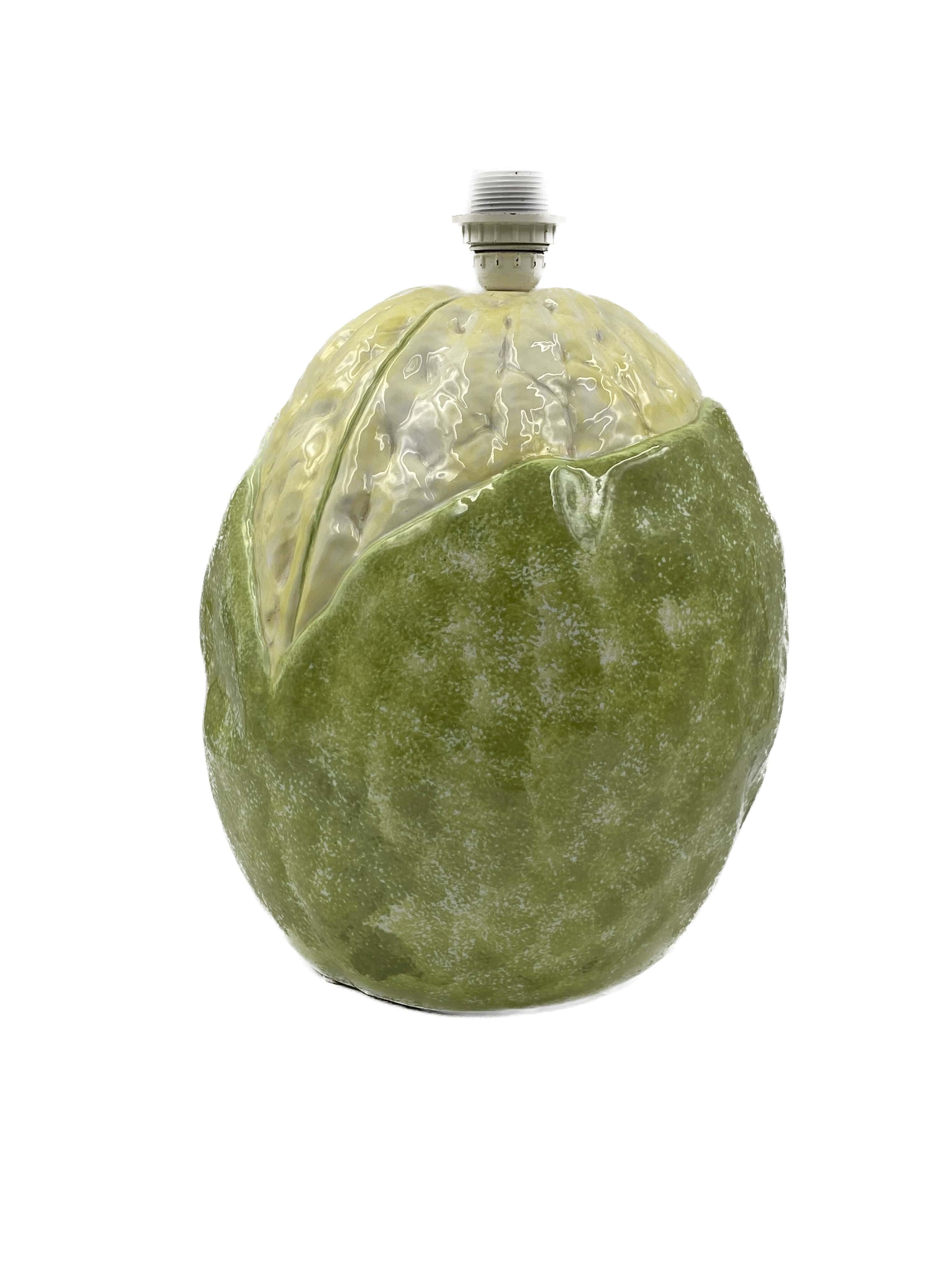 Ceramic cauliflower-shaped lamp base, Italy 1970s