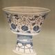 Ming blue and white pottery, hand-painted.