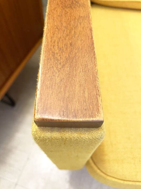 Fauteuil scandinave jaune moutarde, 1950