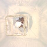 Large frosted glass wall lamp by Murano, designed by Kalmar Cube, Austria, 1960s.