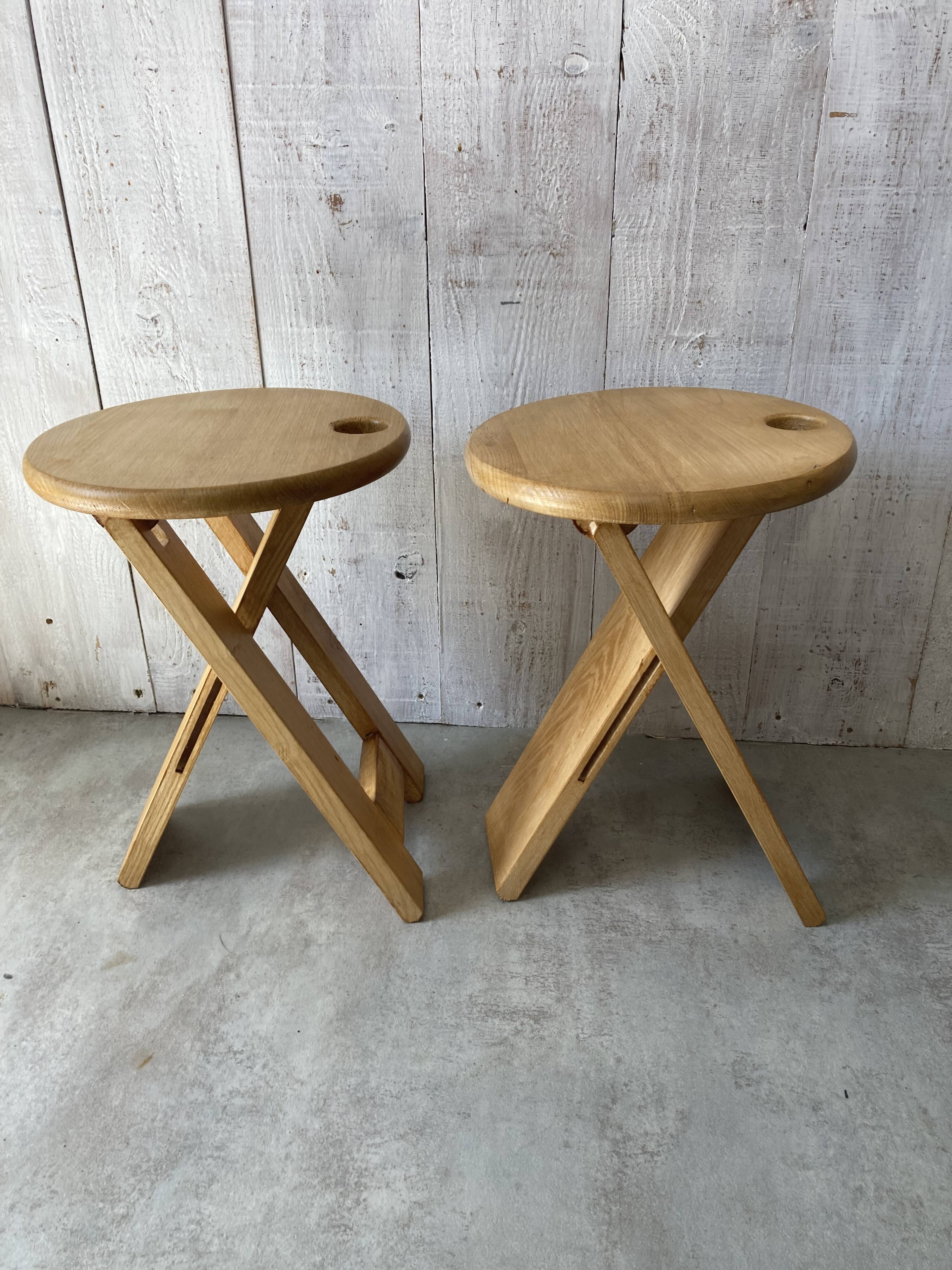 Pair of folding stools