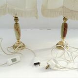 Pair of vintage bedside lamps