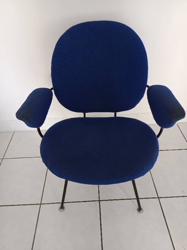 Vintage armchair 1950 gispen blue