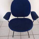 Vintage armchair 1950 gispen blue
