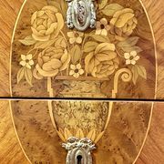 Chest of drawers Transition Style Louis XV marquetry and bronze
