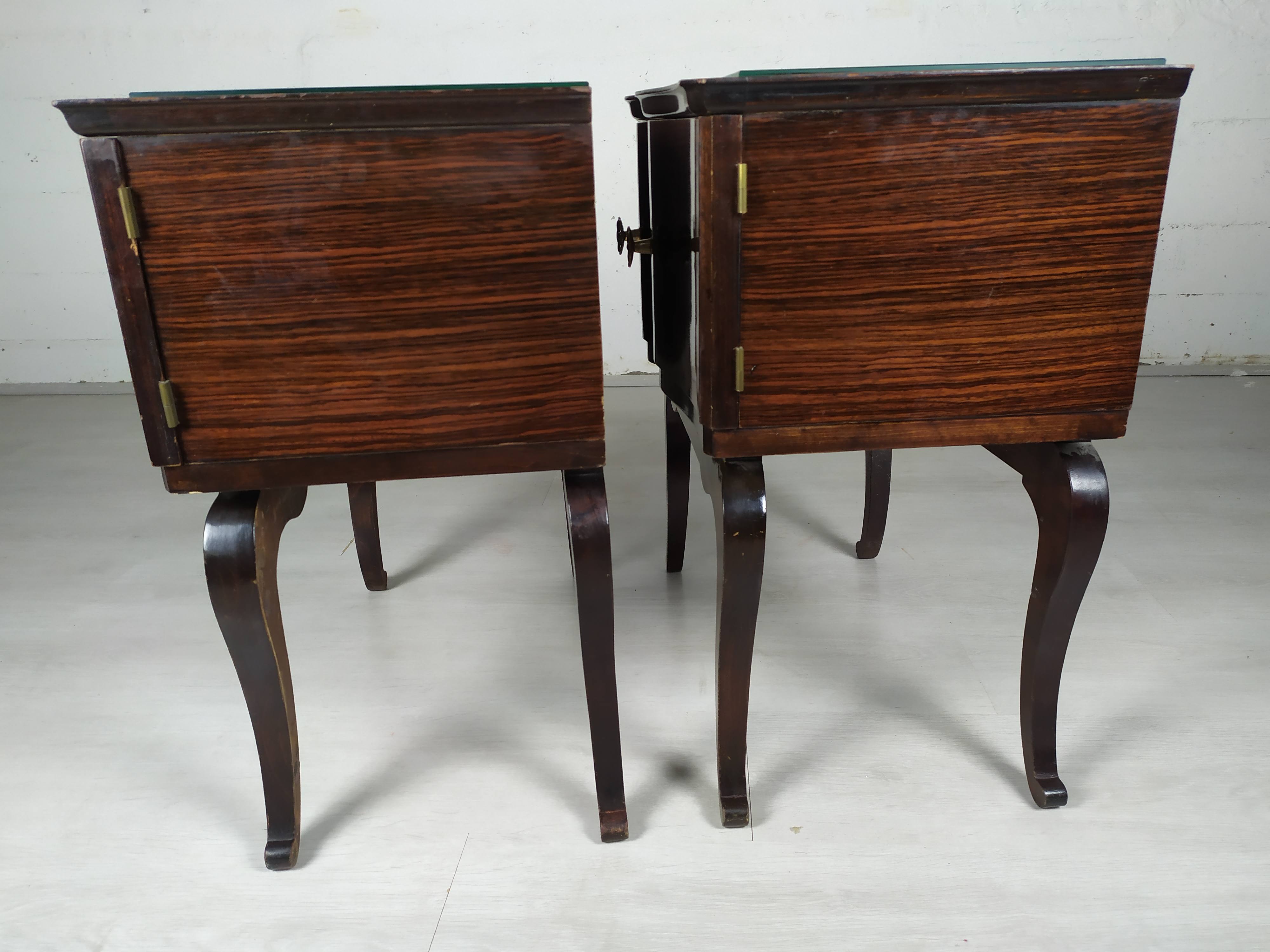 Pair of vintage bedsides