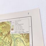 North Pole Arctic Ocean Greenland Iceland vintage map from 1950