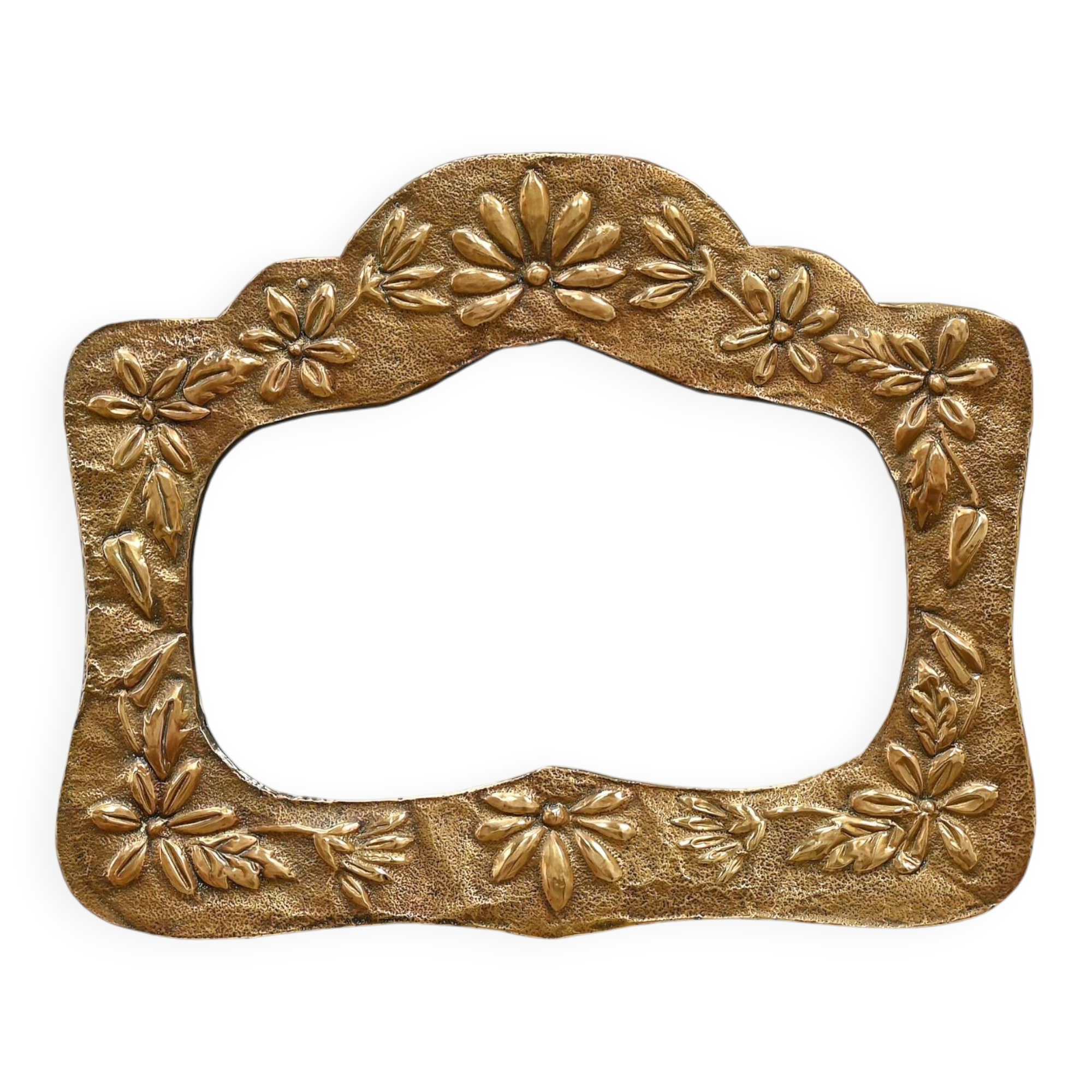 Miroir Art Nouveau en cuivre, France, années 1920