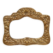 Art Nouveau Decorated Copper Mirror, France, 1920s
