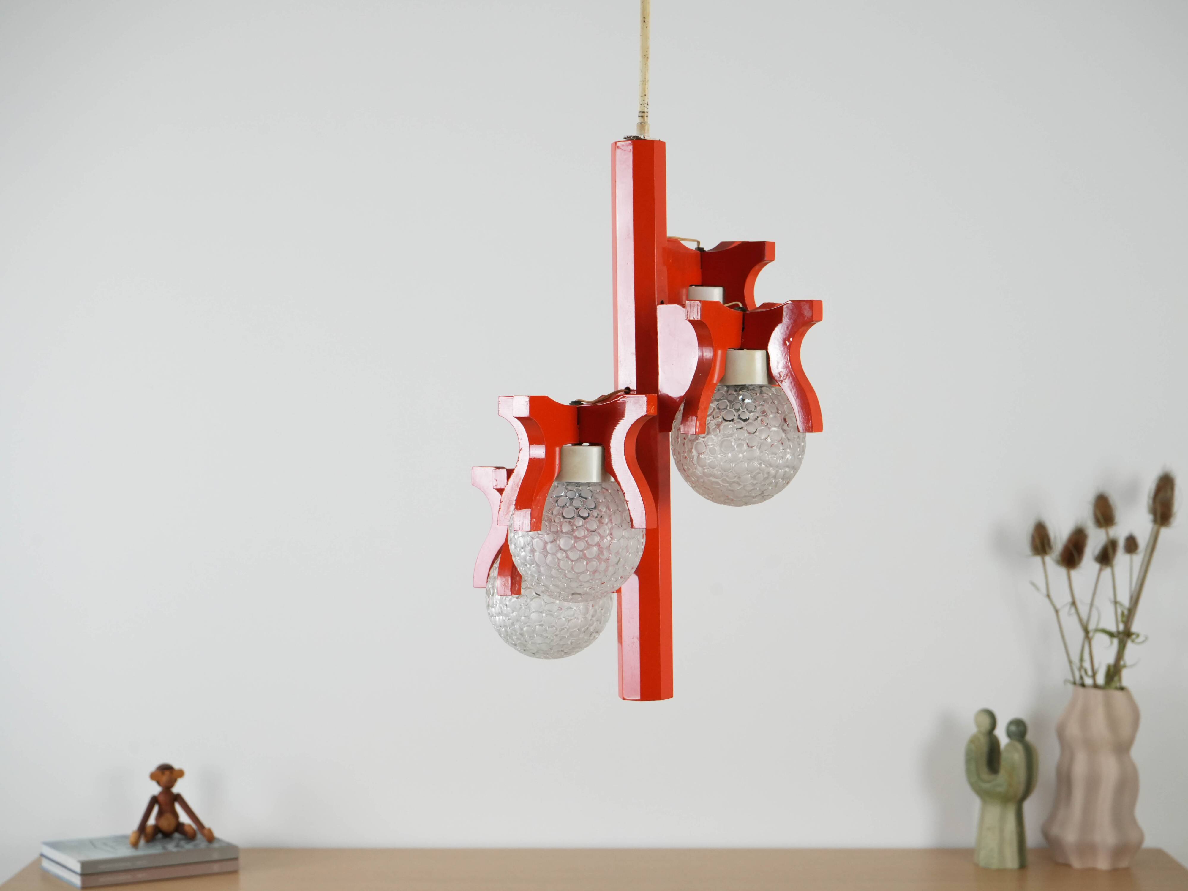 Pendant lamp, Space Age, 1970s, manufactured in Italy