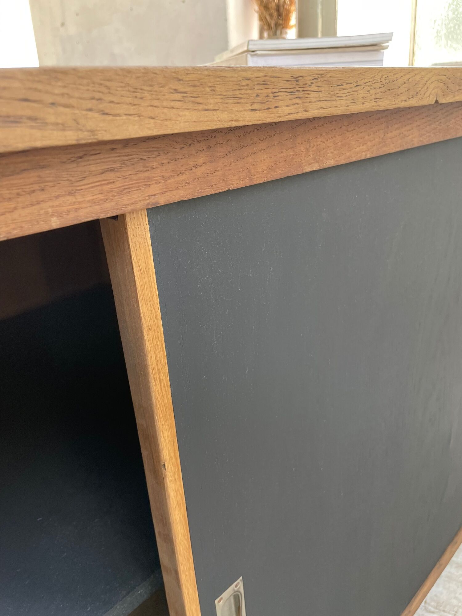 Two-sided counter sliding doors oak XXL 4m enfilade