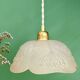 Vintage pendant light with frosted glass lampshade