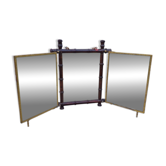 Antique triptych mirror