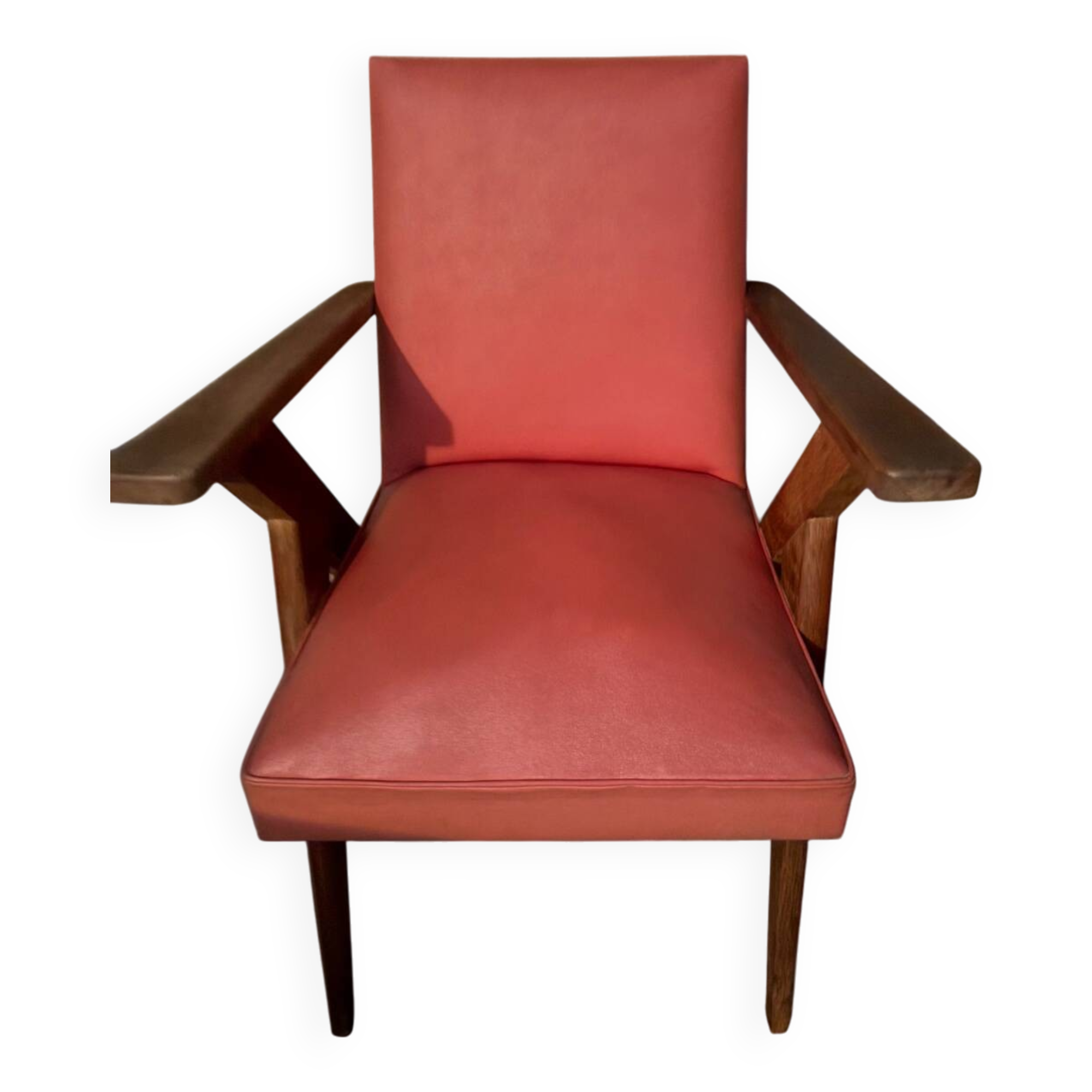 Red skai armchair, 60s