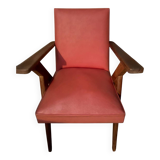 Red skai armchair, 60s