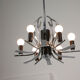 Vintage chrome swan shaped chandelier, 70