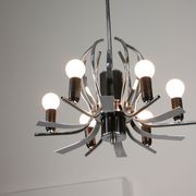 Lustre vintage en forme de cygne chromé, années 70