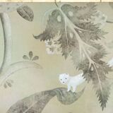 Painted canvas representing ermines. Contemporary Work.