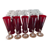 20 flûtes de champagne en verre