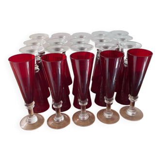 20 glass champagne flutes