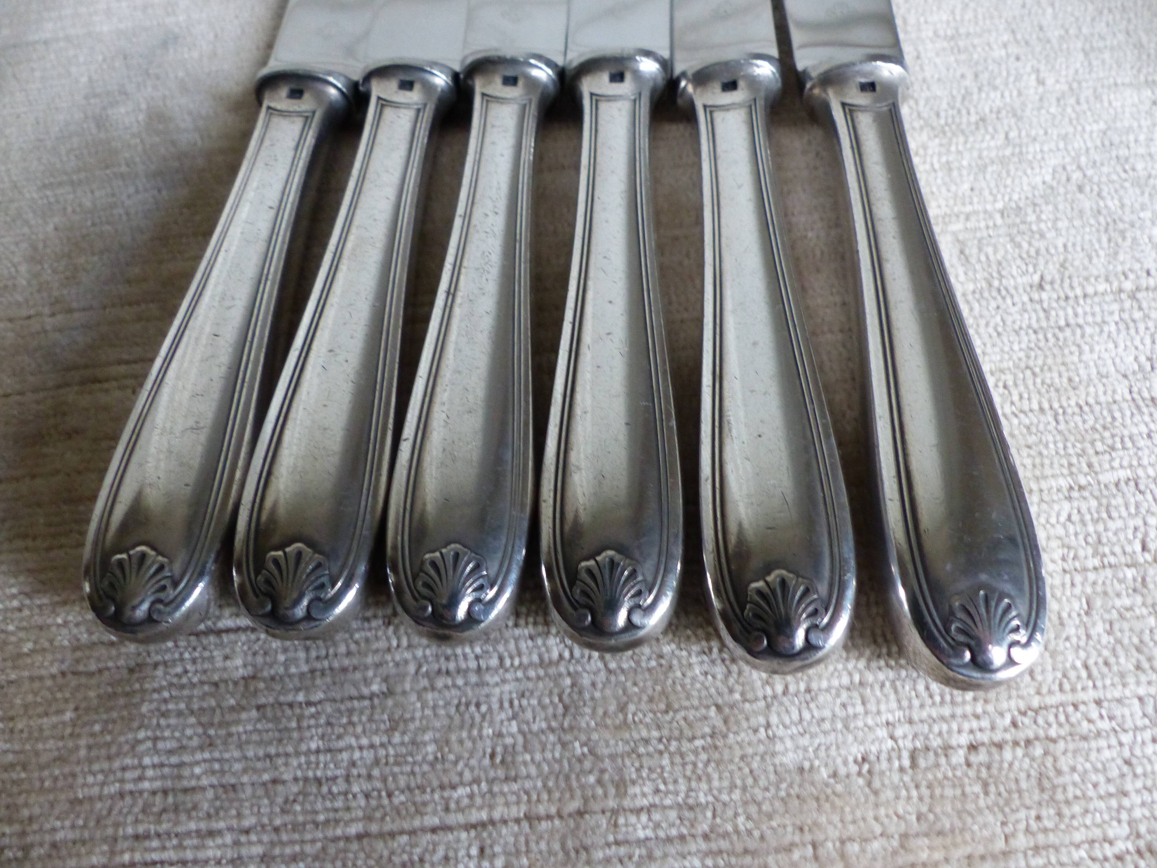 Twelve knives Christofle model shell