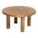 Table basse ronde en bois d'orme massif, France, années 1970