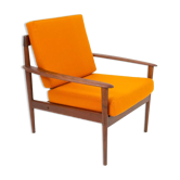 Fauteuil en teck par Grete Jalk pour Poul Jeppesen