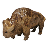 Beau bœuf bison en céramique, danois et estimé des années 1960.