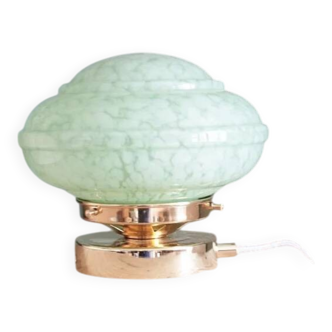 Green Clichy glass table lamp