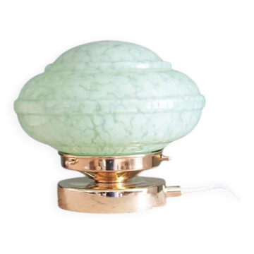 Green Clichy glass table lamp