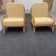 Pair of rattan armchairs