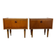 Pair of Scandinavian teak bedside tables