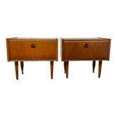 Pair of Scandinavian teak bedside tables
